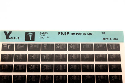 OEM Yamaha LB018-51 1989 F9.9F Parts List Microfiche