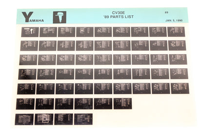 OEM Yamaha LB018-53 1989 CV30E Parts List Microfiche