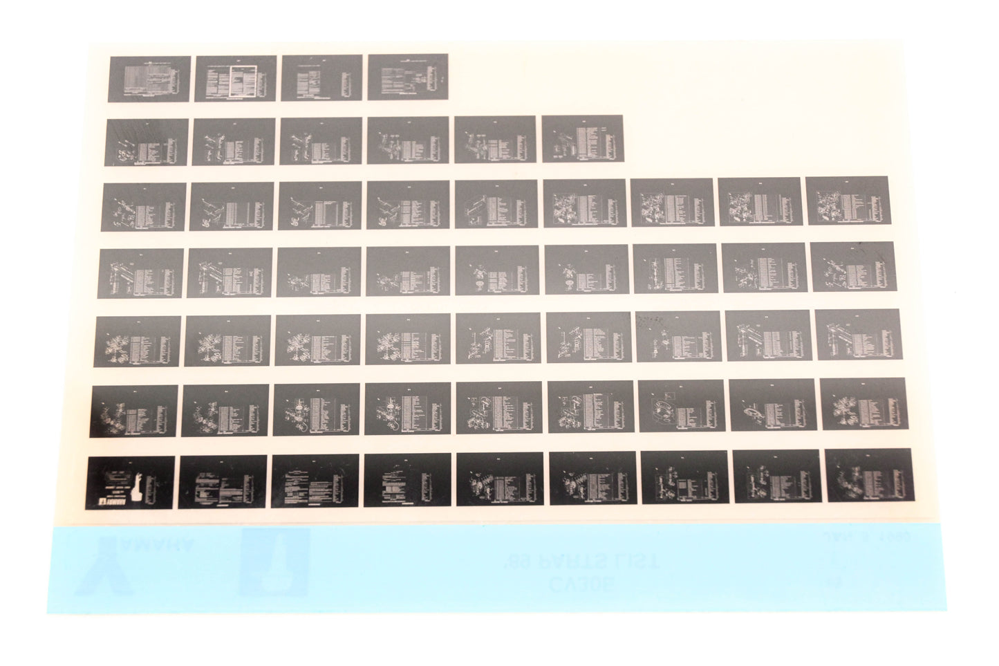 OEM Yamaha LB018-53 1989 CV30E Parts List Microfiche