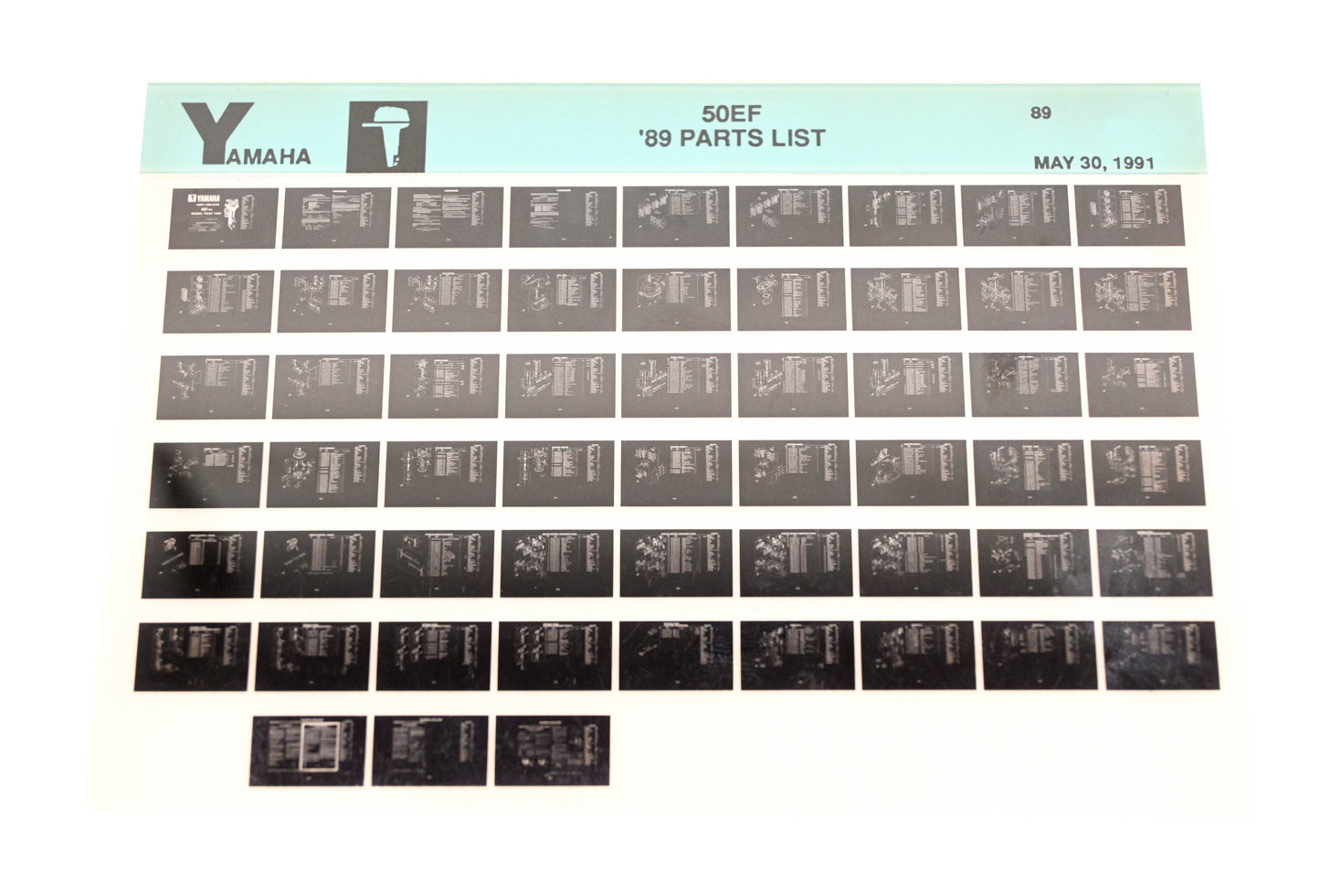 OEM Yamaha LB018-55 1989 50EF Parts List Microfiche