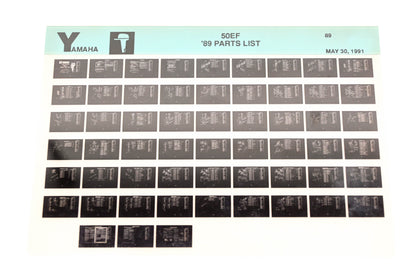 OEM Yamaha LB018-55 1989 50EF Parts List Microfiche