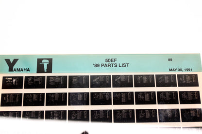 OEM Yamaha LB018-55 1989 50EF Parts List Microfiche