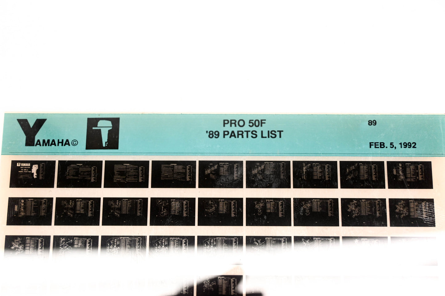 OEM Yamaha LB018-56 1989 PRO 50F Parts List Microfiche