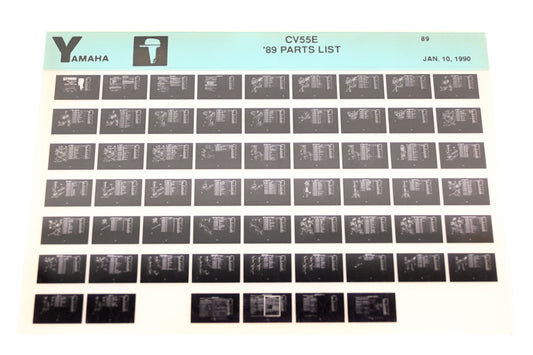 OEM Yamaha LB018-57 1989 CV55E Parts List Microfiche