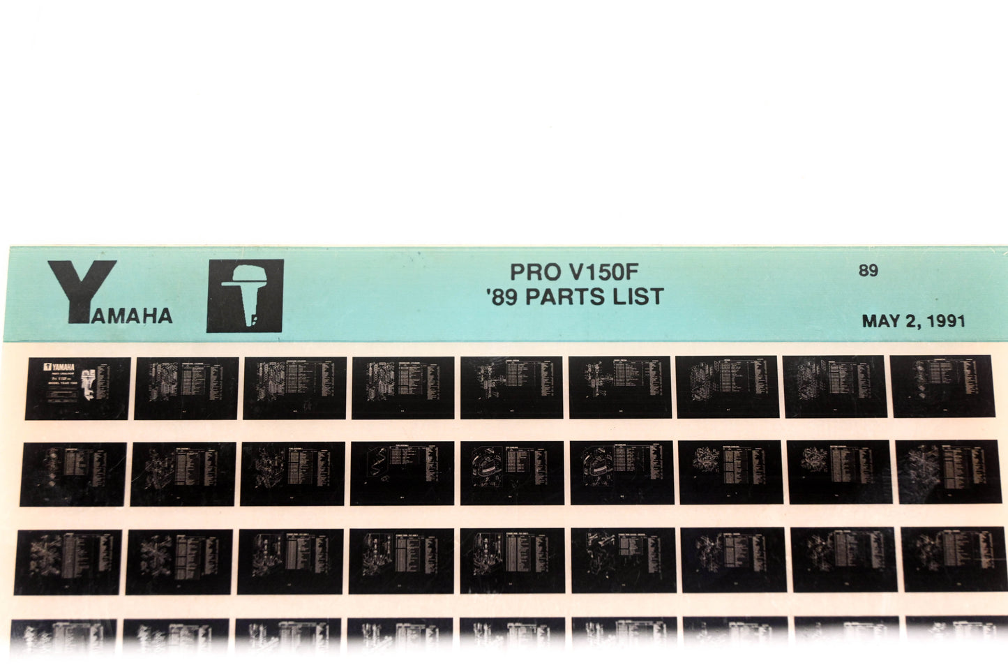 OEM Yamaha LB018-60 1989 PRO V150F Parts List Microfiche