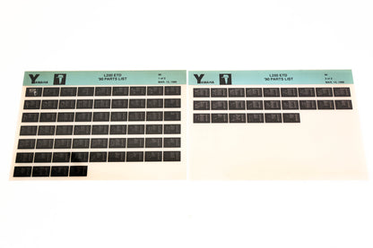 OEM Yamaha LB018-61 1990 L250ETD Parts List Microfiche Lot