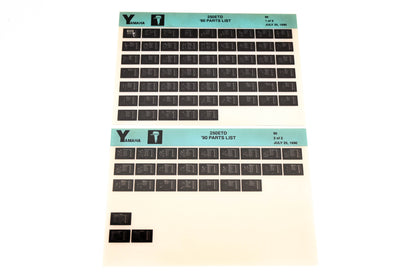 OEM Yamaha LB018-62 1990 250ETD Parts List Microfiche Lot
