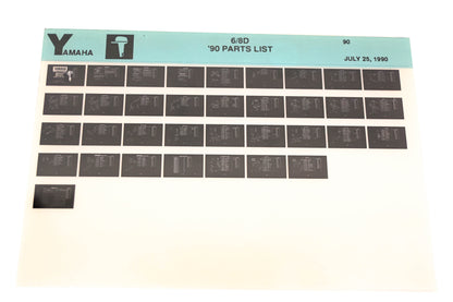 OEM Yamaha LB018-63 1990 6/8D Parts List Microfiche