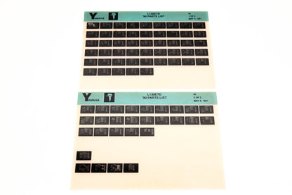 OEM Yamaha LB018-64 1990 L130ETD Parts List Microfiche Lot