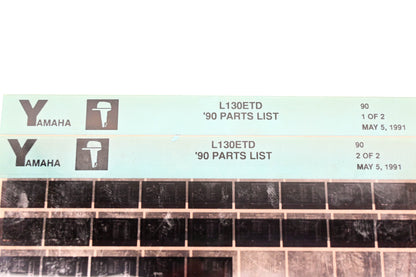 OEM Yamaha LB018-64 1990 L130ETD Parts List Microfiche Lot