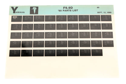 OEM Yamaha LB018-65 1990 F9.9D Parts List Microfiche