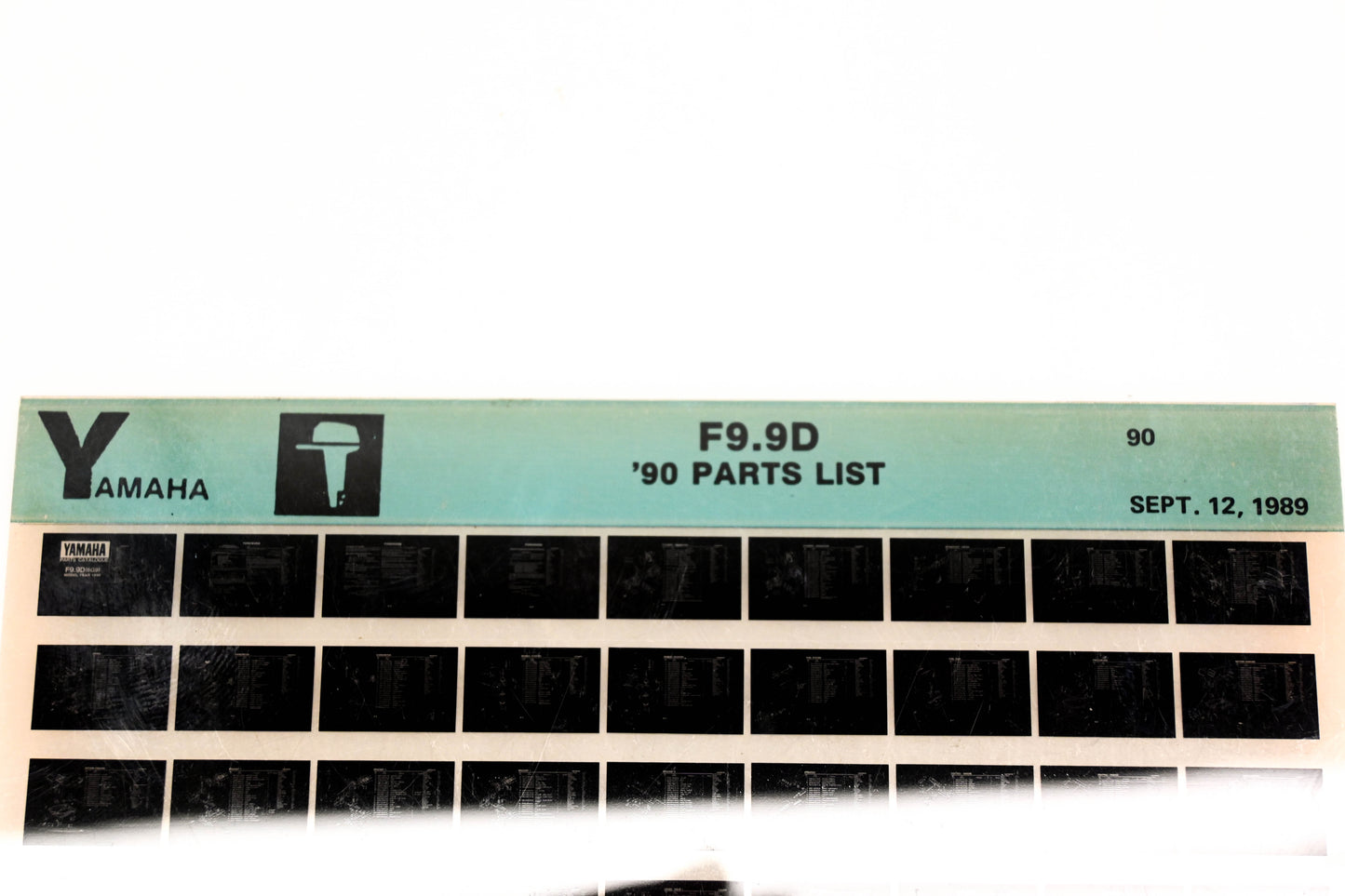 OEM Yamaha LB018-65 1990 F9.9D Parts List Microfiche