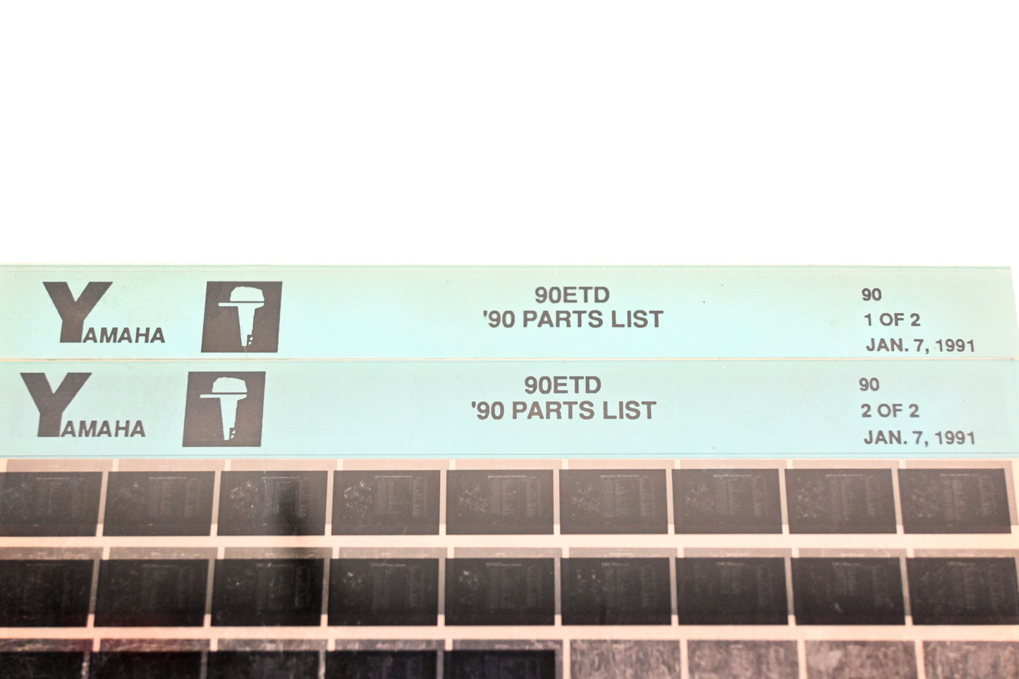 OEM Yamaha LB018-66 1990 90ETD Parts List Microfiche Lot