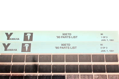 OEM Yamaha LB018-66 1990 90ETD Parts List Microfiche Lot