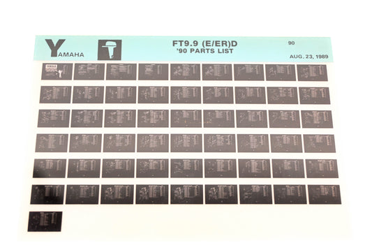 OEM Yamaha LB018-67 1990FT9.9 (E/ER)D Parts List Microfiche