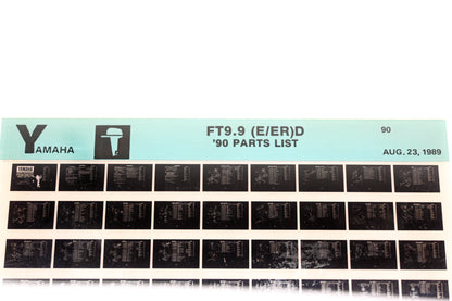 OEM Yamaha LB018-67 1990FT9.9 (E/ER)D Parts List Microfiche
