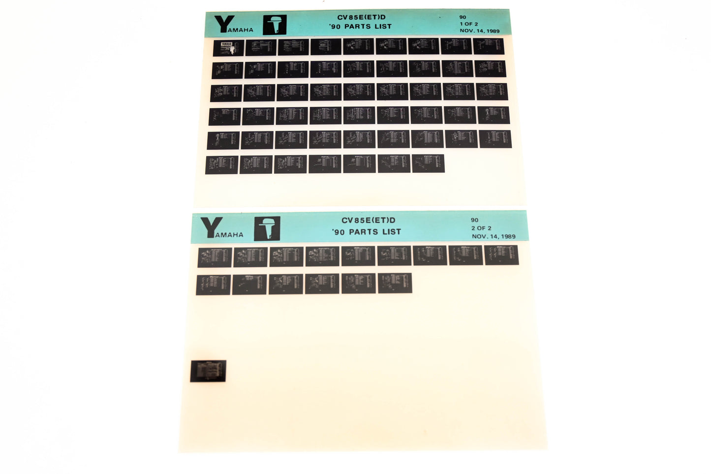 OEM Yamaha LB018-70 1990 CV85E(ET)D Parts List Microfiche Lot
