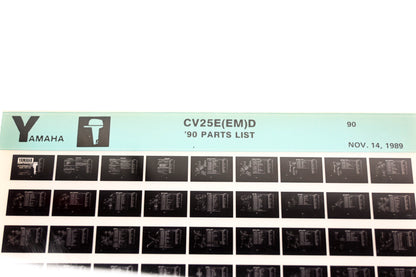 OEM Yamaha LB018-71 1990 CV25E(EM)D Parts List Microfiche