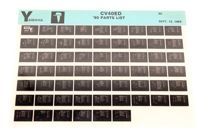 OEM Yamaha LB018-73 1990 CV40ED Parts List Microfiche