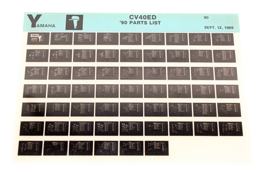 OEM Yamaha LB018-73 1990 CV40ED Parts List Microfiche