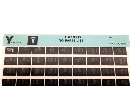 OEM Yamaha LB018-73 1990 CV40ED Parts List Microfiche