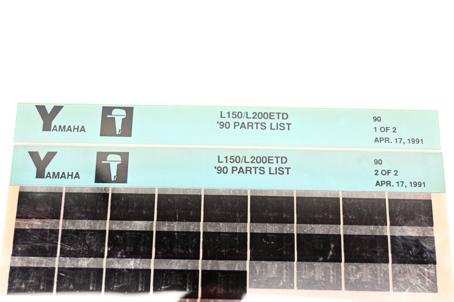 OEM Yamaha LB018-74 1990 L150/L200ETD Parts List Microfiche Lot
