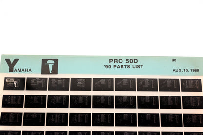 OEM Yamaha LB018-75 1990 PRO 50D Parts List Microfiche