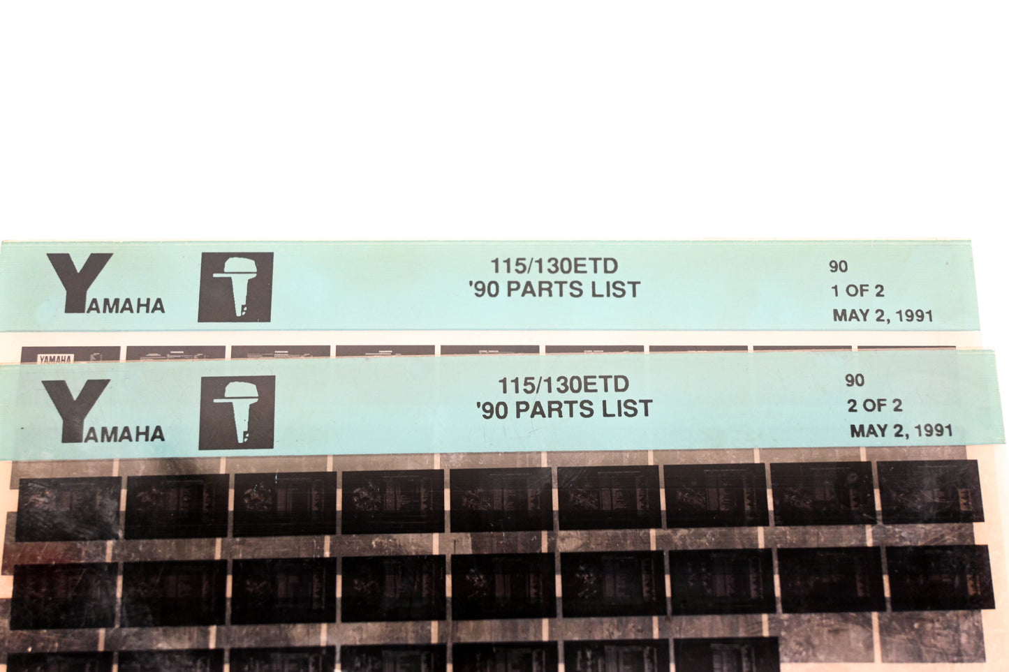 OEM Yamaha LB018-76 1990 115/130ETD Parts List Microfiche Lot