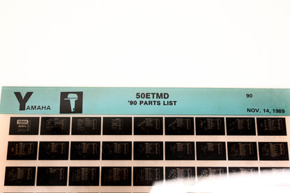 OEM Yamaha LB018-77 1990 50ETMD Parts List Microfiche