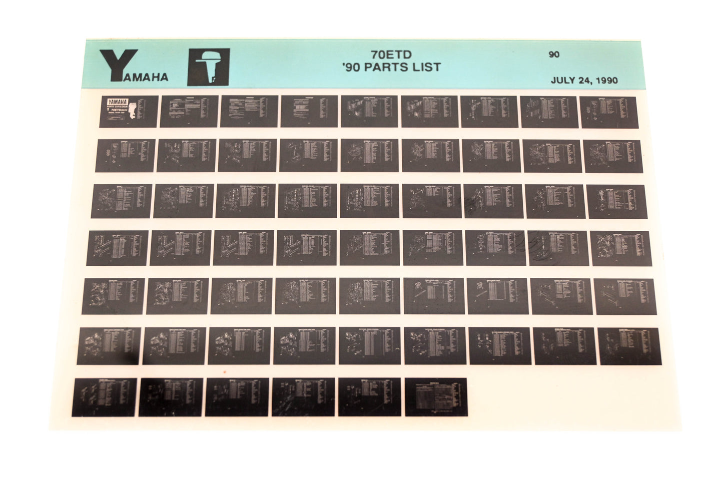 OEM Yamaha LB018-79 1990 70ETD Parts List Microfiche