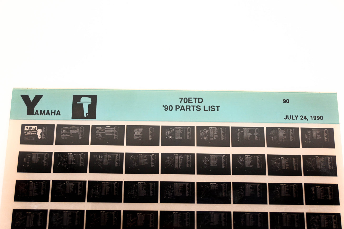 OEM Yamaha LB018-79 1990 70ETD Parts List Microfiche