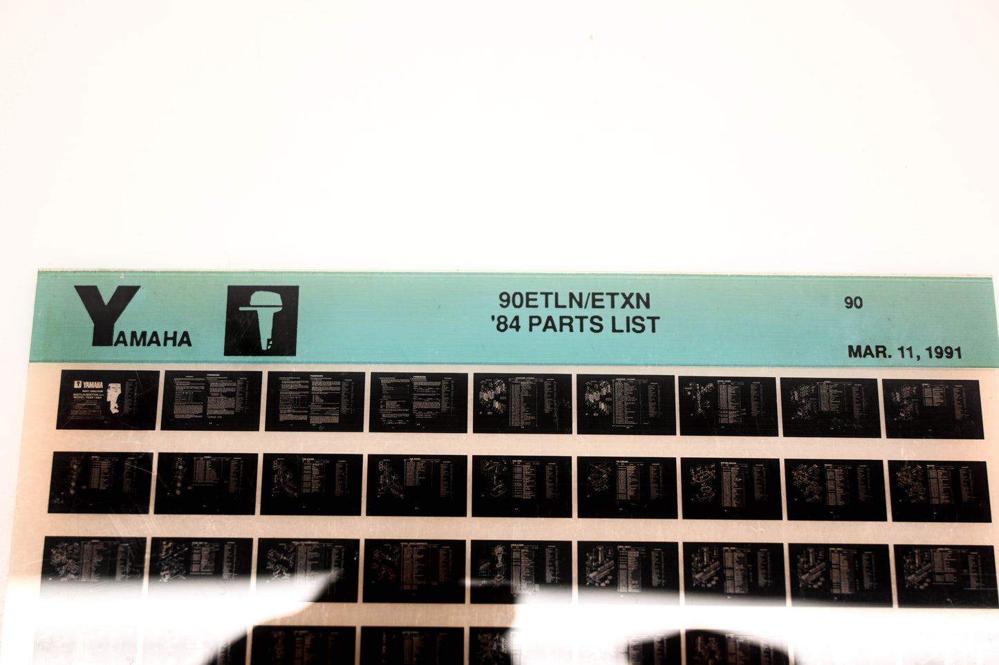 OEM Yamaha LB018-80 1984 90ETLN/ETXN Parts List Microfiche