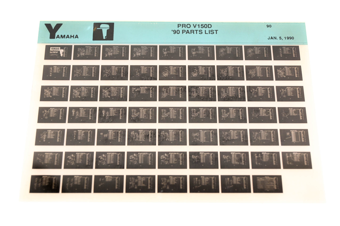 OEM Yamaha LB018-81 1990 PRO V150D Parts List Microfiche