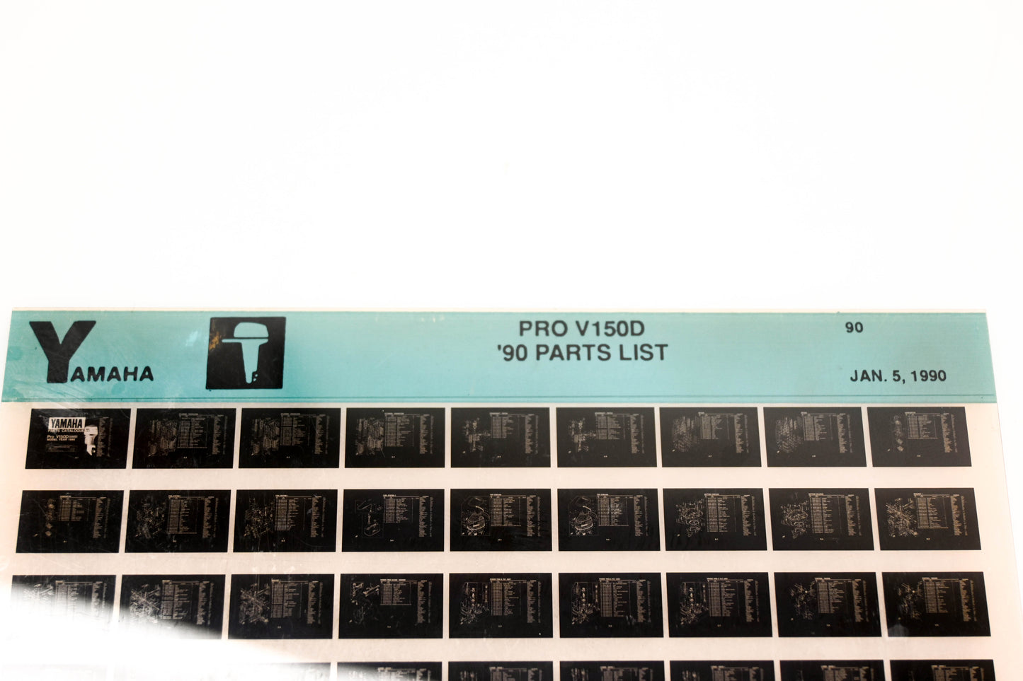 OEM Yamaha LB018-81 1990 PRO V150D Parts List Microfiche