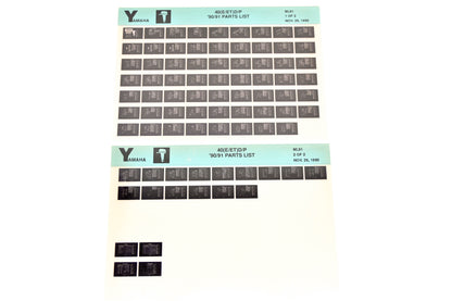 OEM Yamaha LB024-5 1990-91 40(E/ET) D/P Parts List Microfiche Lot