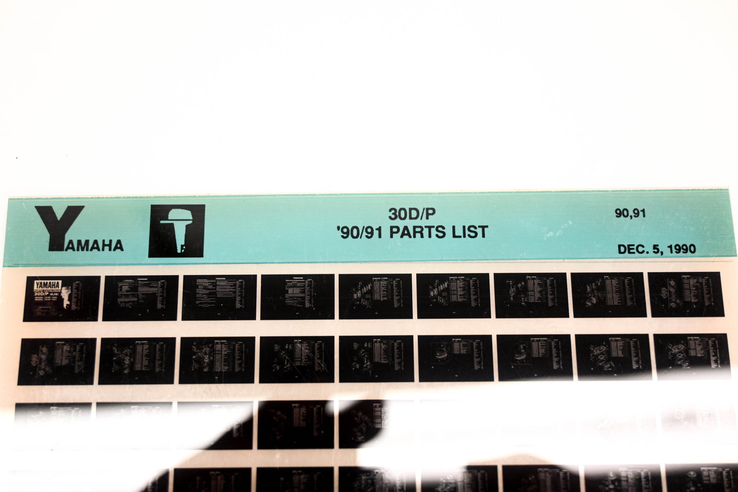OEM Yamaha LB024-6 1990-91 30D/P Parts List Microfiche