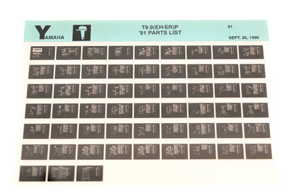OEM Yamaha LB024-8 1991 T9.9(EH/ER)P Parts List Microfiche
