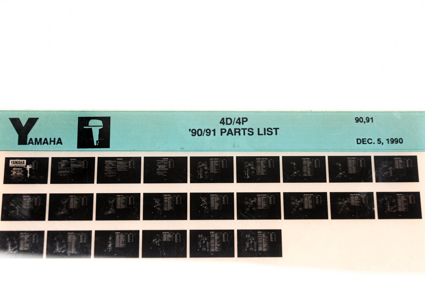 OEM Yamaha LB024-9 1990-91 4D/4P Parts List Microfiche