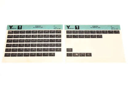 OEM Yamaha LB024-12 1991 P200TRP Parts List Microfiche Lot