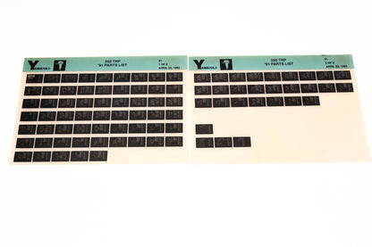 OEM Yamaha LB024-13 1991 250TRP Parts List Microfiche Lot