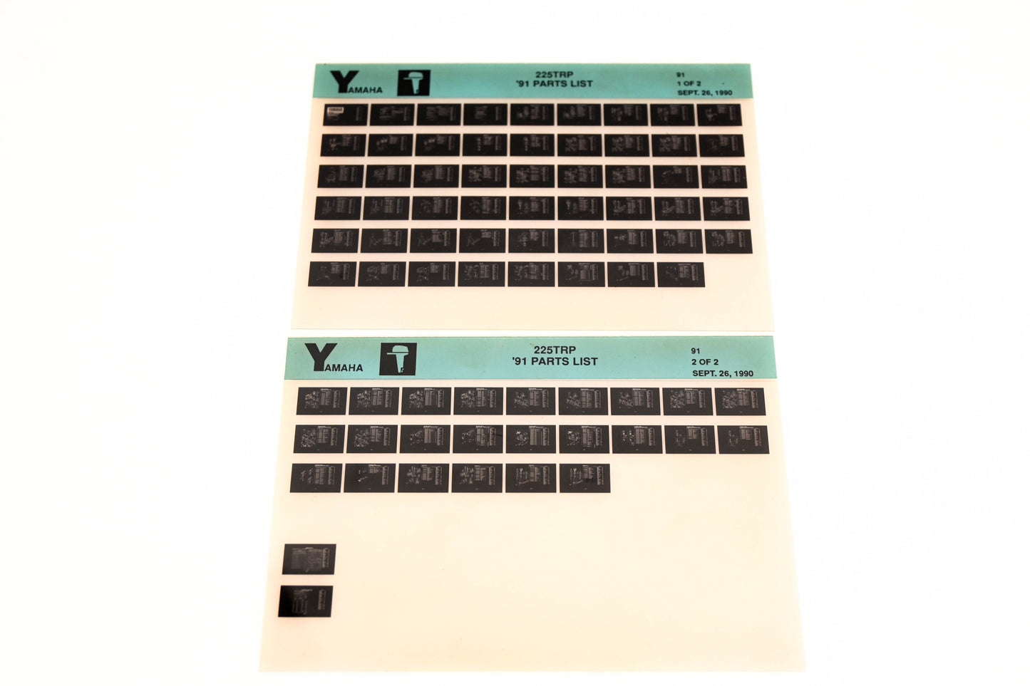 OEM Yamaha LB024-14 1991 225TRP Parts List Microfiche