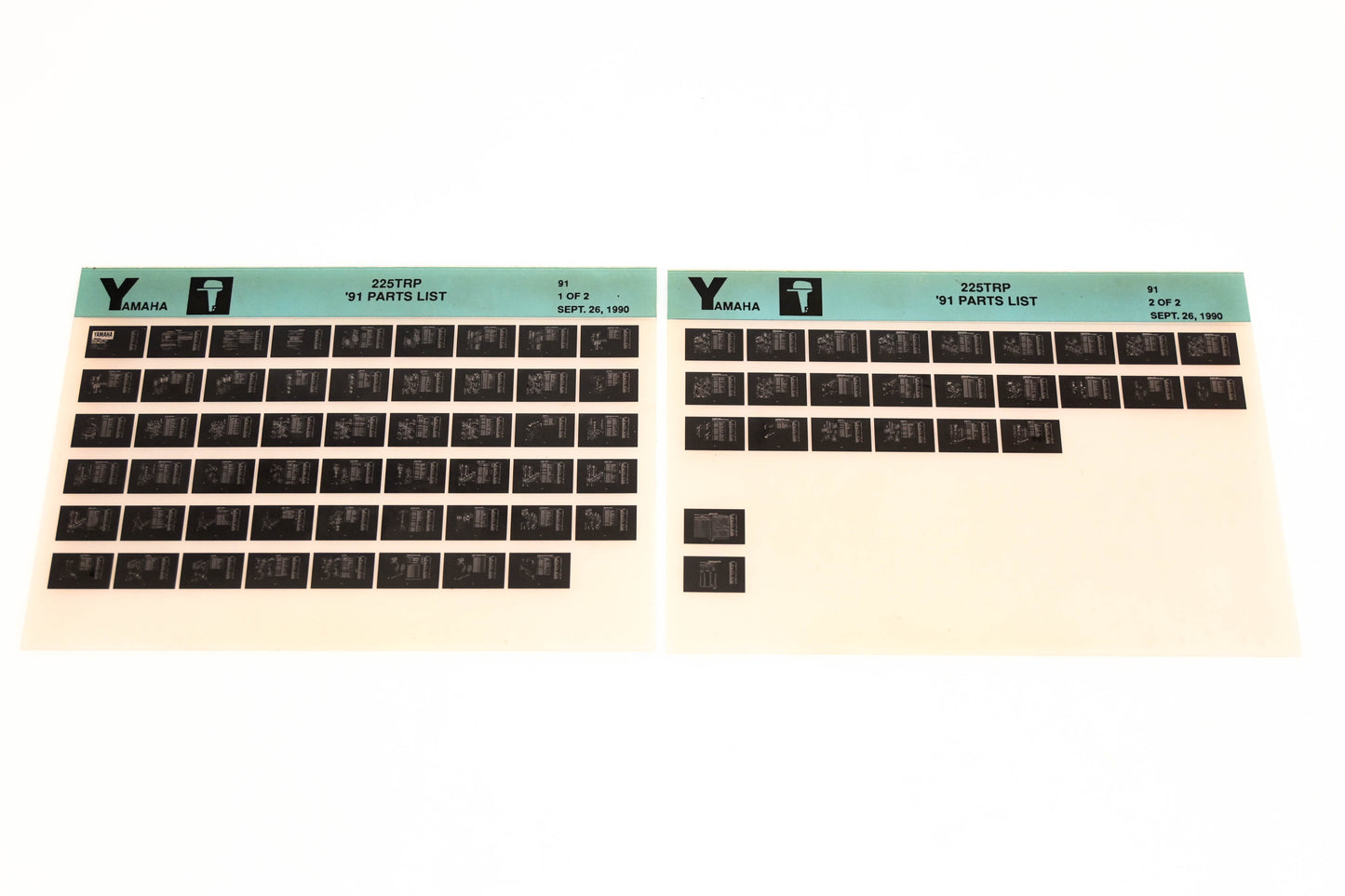 OEM Yamaha LB024-14 1991 225TRP Parts List Microfiche