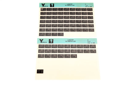 OEM Yamaha LB024-15 1991 L250TRP Parts List Microfiche Lot