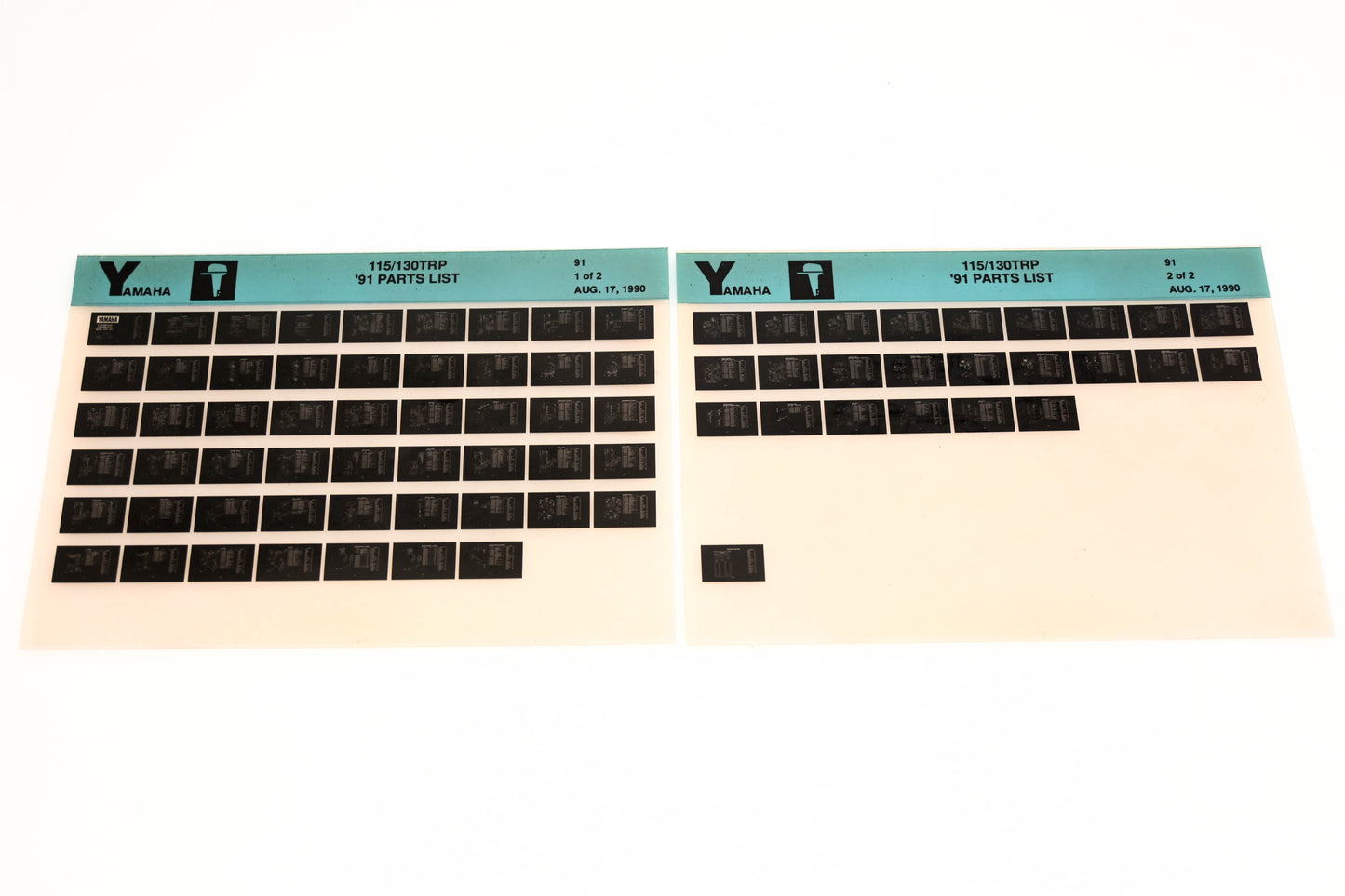 OEM Yamaha LB024-16 1991 115/130TRP parts List Microfiche Lot
