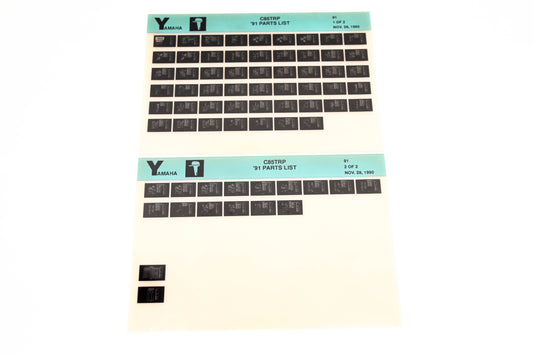 OEM Yamaha LB024-17 1991 C85TRP Parts List Microfiche Lot