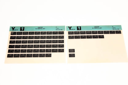 OEM Yamaha LB024-17 1991 C85TRP Parts List Microfiche Lot