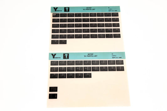 OEM Yamaha LB024-18 1991 90TRP Parts List Microfiche Lot