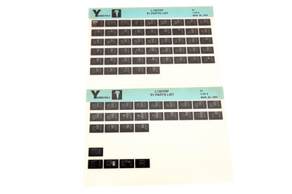 OEM Yamaha LB024-19 1991 L130TRP Parts List Microfiche Lot