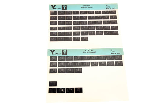 OEM Yamaha LB024-19 1991 L130TRP Parts List Microfiche Lot