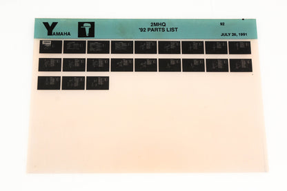 OEM Yamaha LB024-22 1992 2MHQ Parts List Microfiche